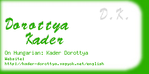 dorottya kader business card